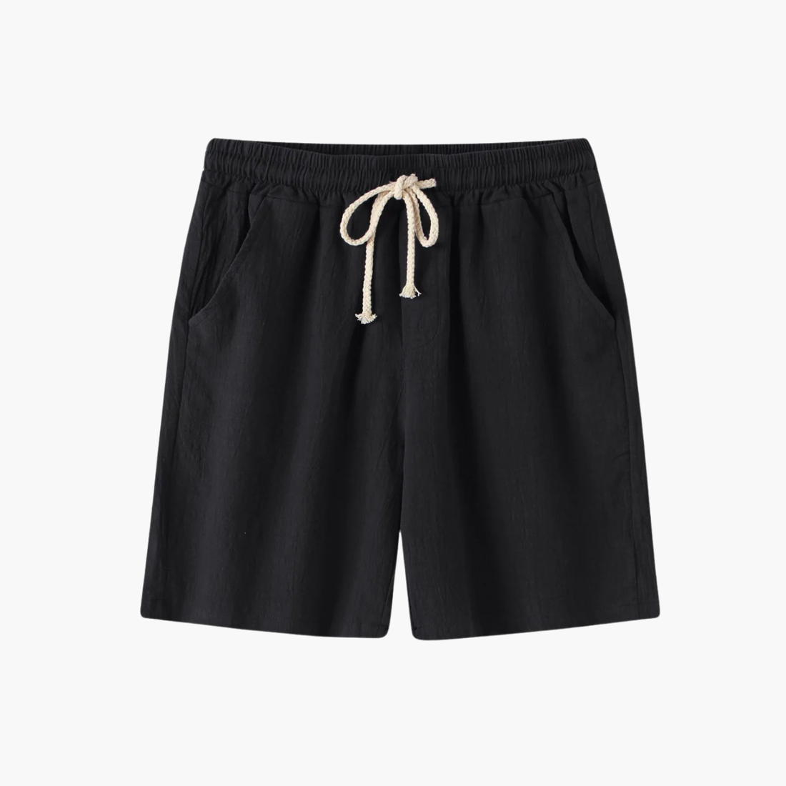 Short décontracté à cordon en coton Old money