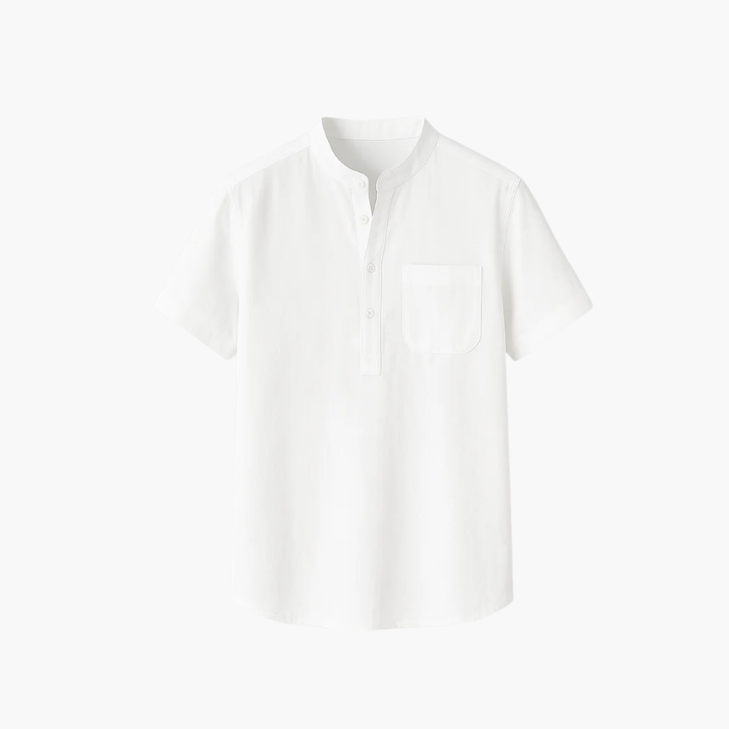 Chemise col officier en laine Old money
