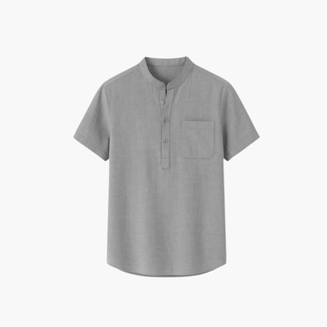 Chemise col officier en laine Old money
