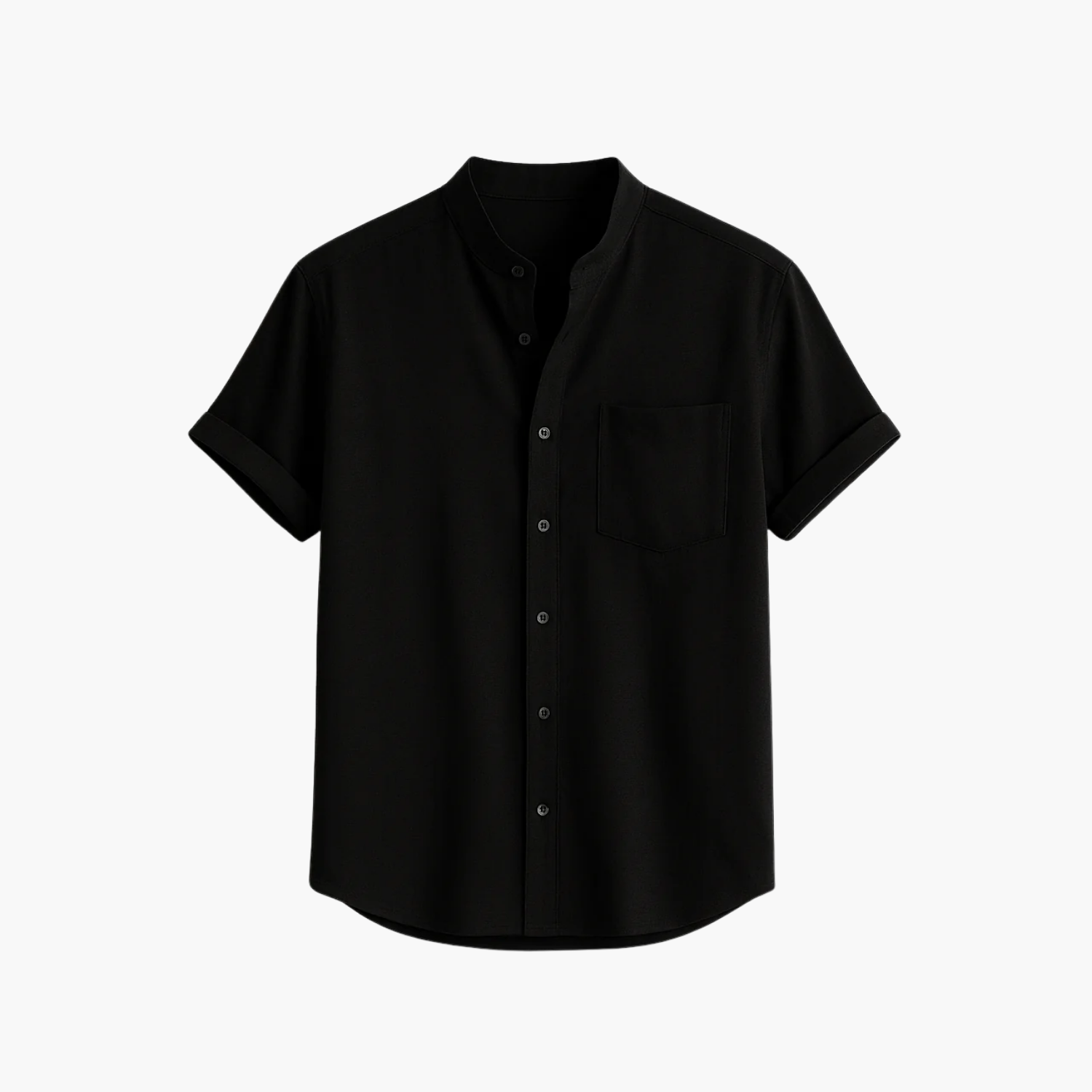 Chemise manche courte en cachemire et laine mérinos Old money
