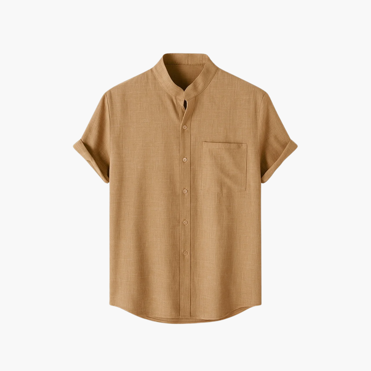 Chemise manche courte en cachemire et laine mérinos Old money