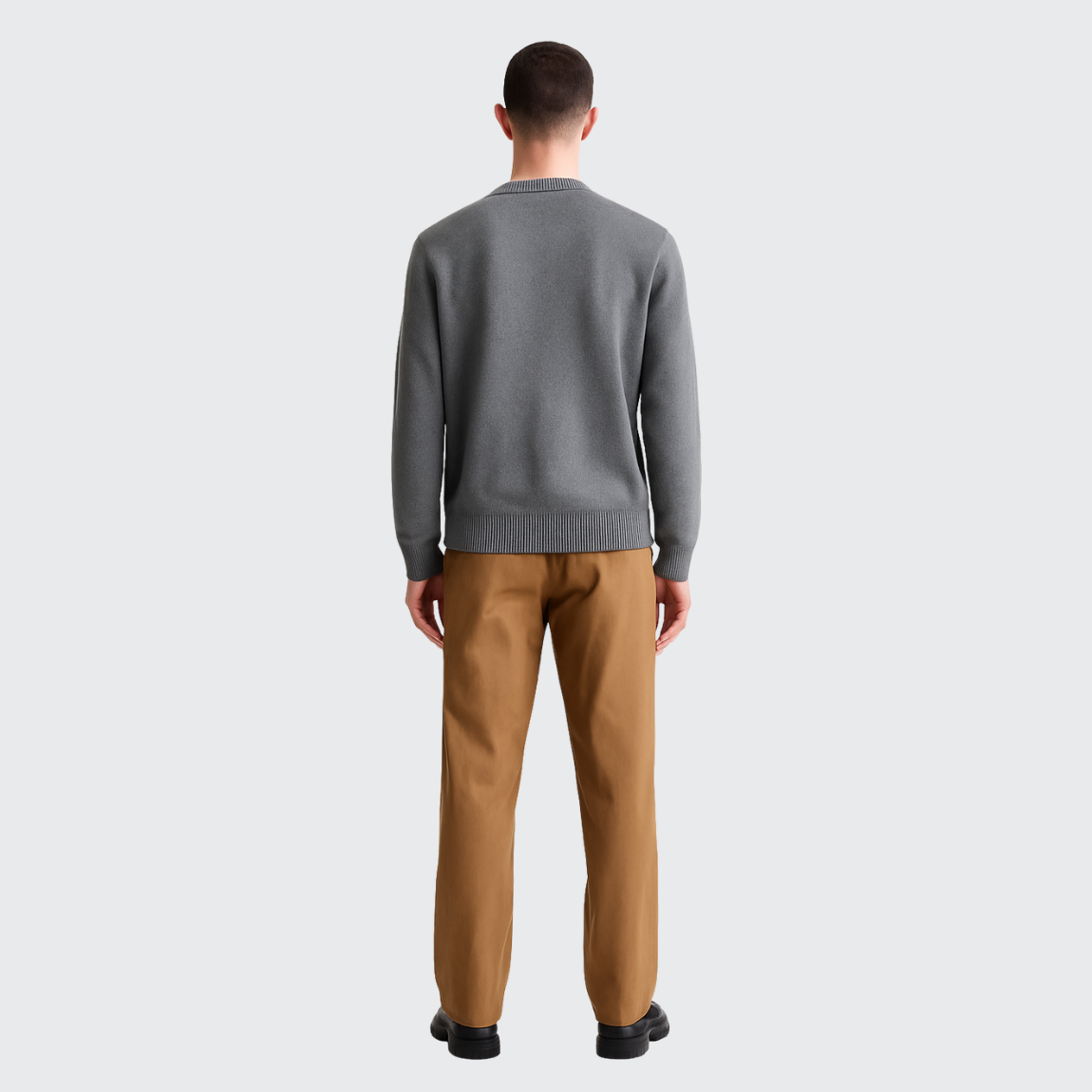 Pull col rond en maille fine cachemire Old money