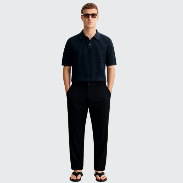 Pantalon habillé noir à pinces