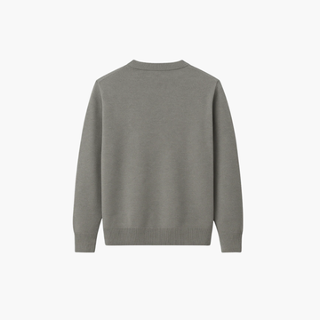 Pull col rond en maille fine cachemire Old money
