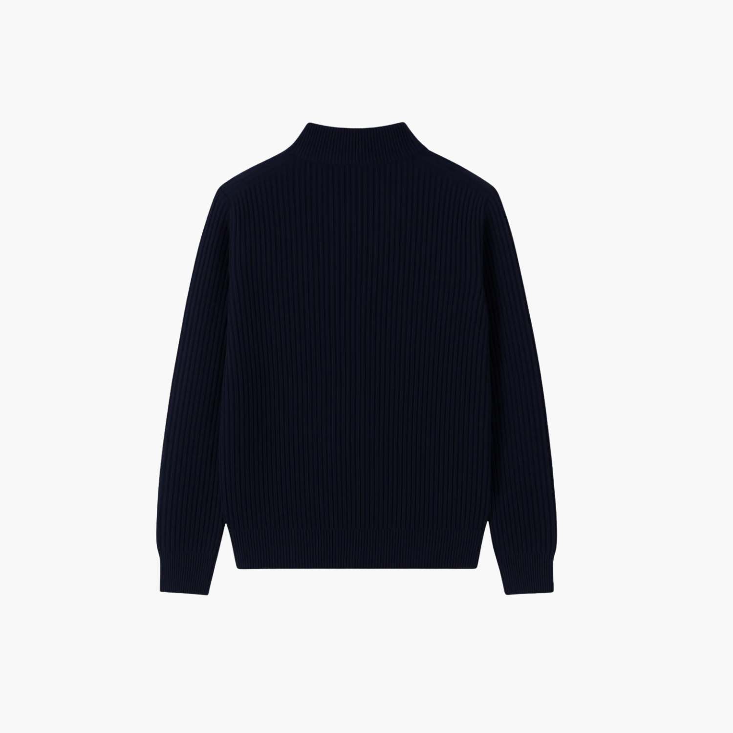Pull col montant zippé cachemire Old money