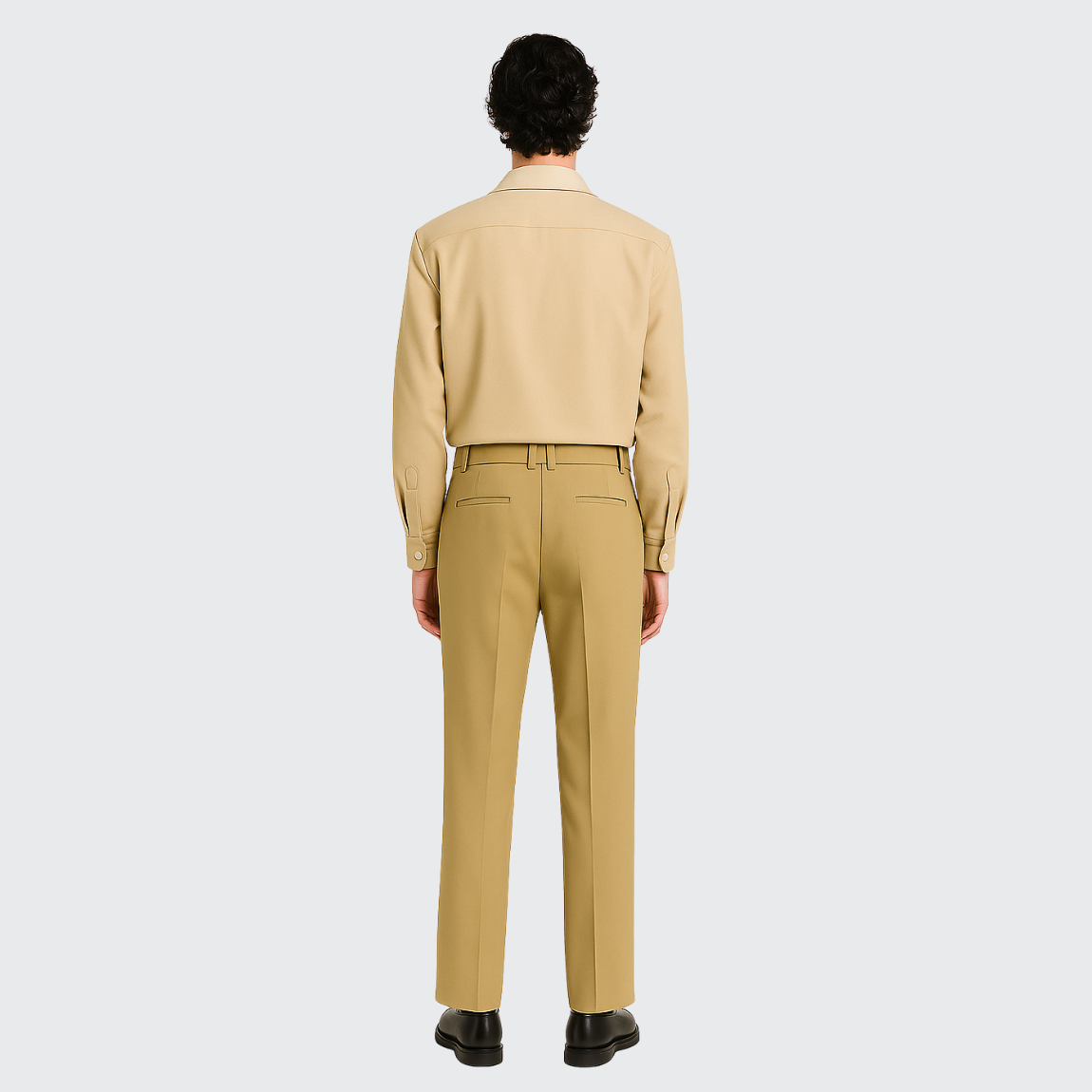Pantalon habillé en laine peignée Old money