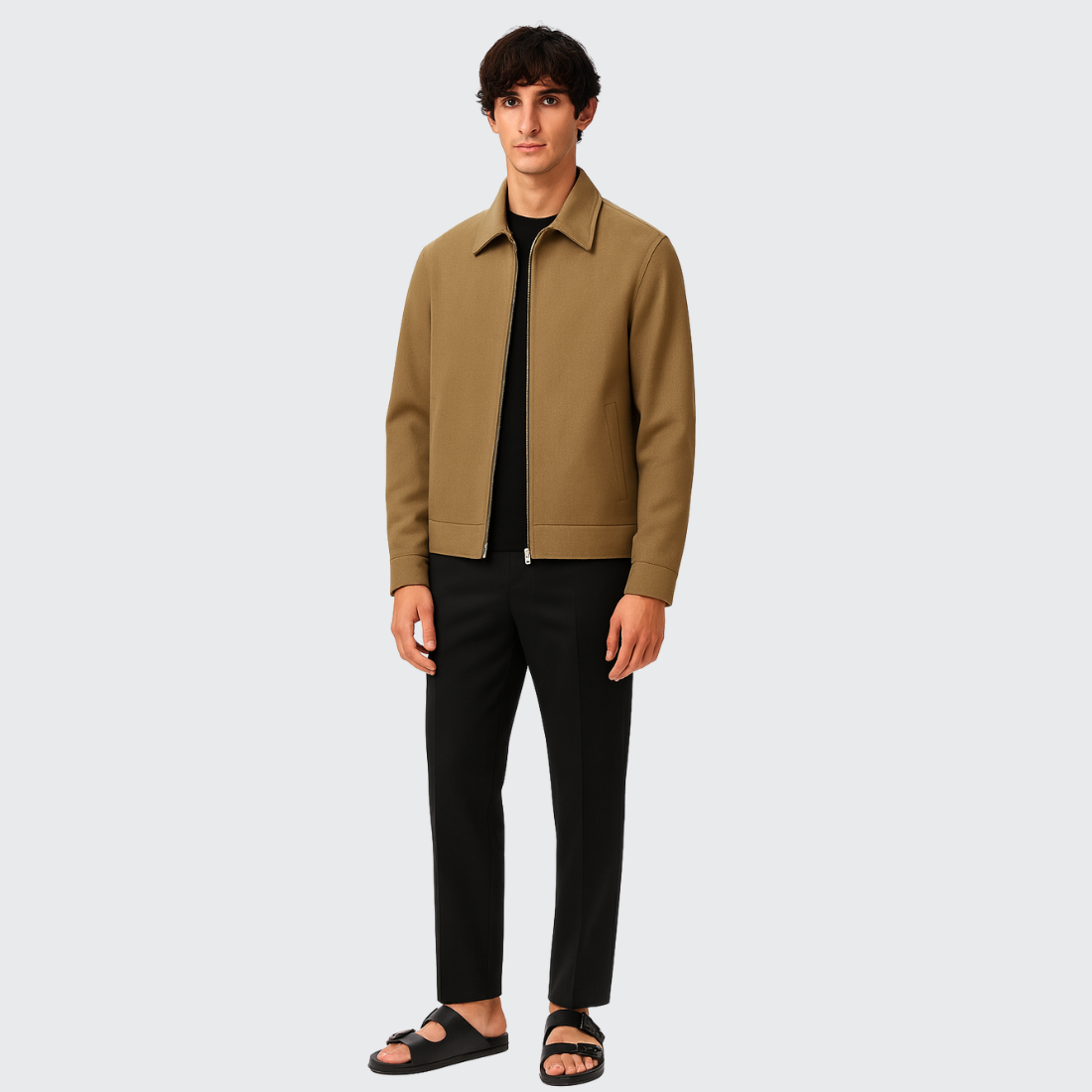 Veste Harrington en Gabardine de coton Old money