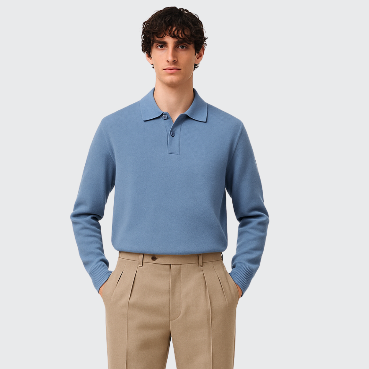 Pull Polo en laine Mérinos Old money