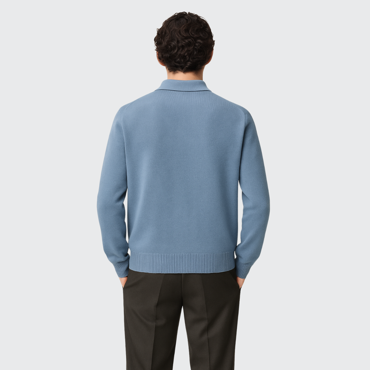 Pull Polo en laine Mérinos Old money