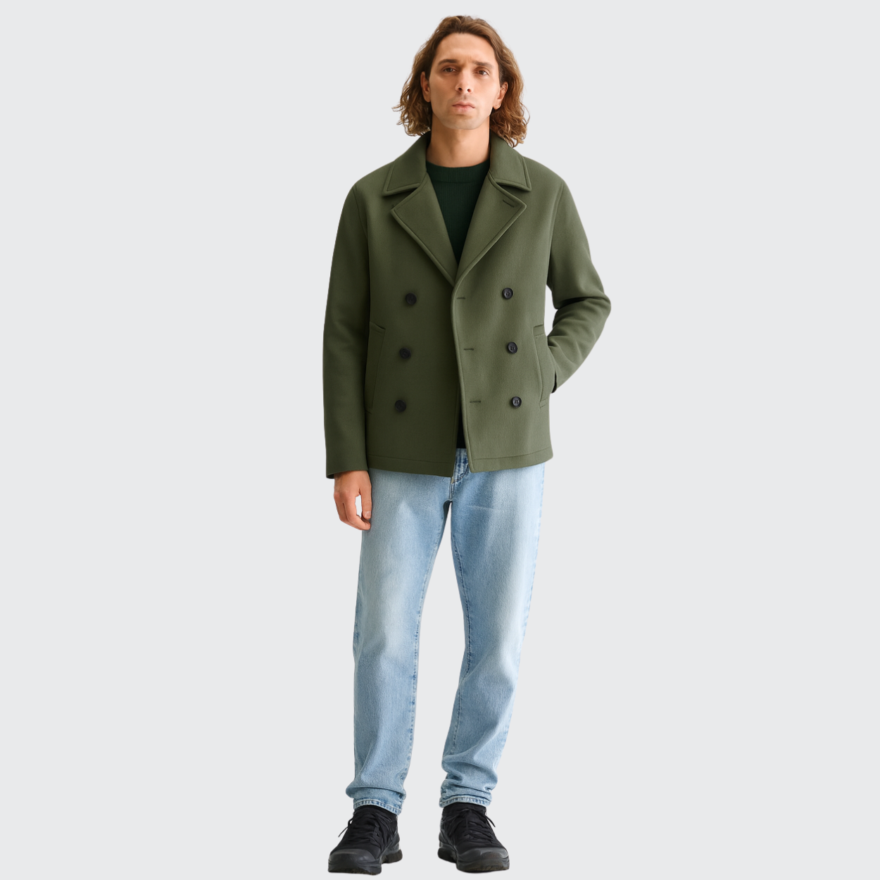 Veste croisée en laine Old money