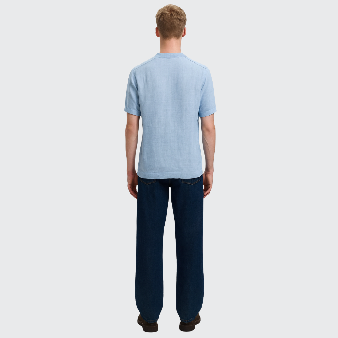 Chemise manches longues en cachemire et laine mérinos Old money